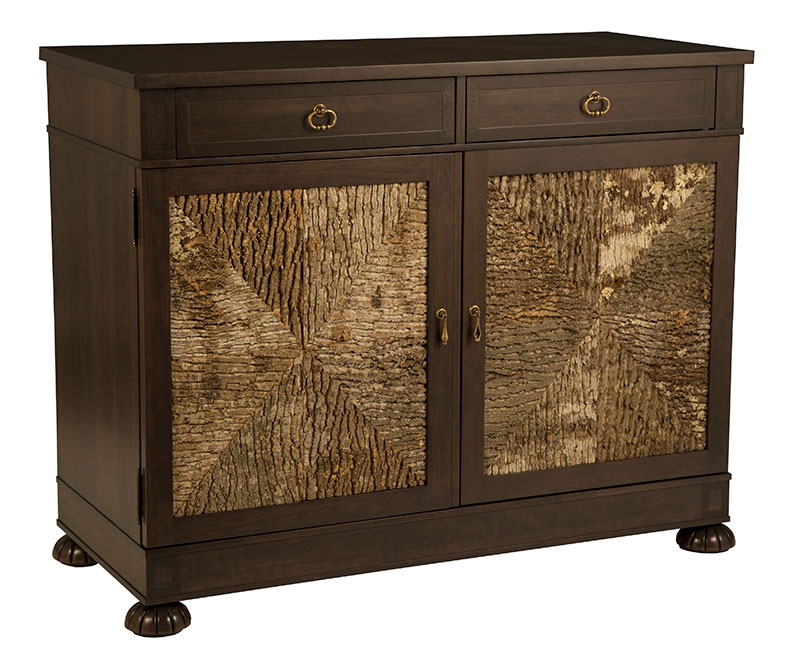 Handcrafted Rustic furniture :: Bark Door Chest