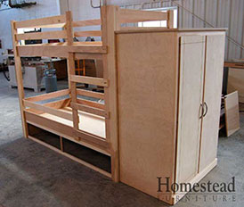 C-404 Bunk Bed w/ Armoire