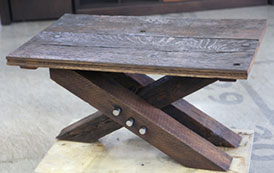 C-580 Reclaimed Barn Siding Side Table
